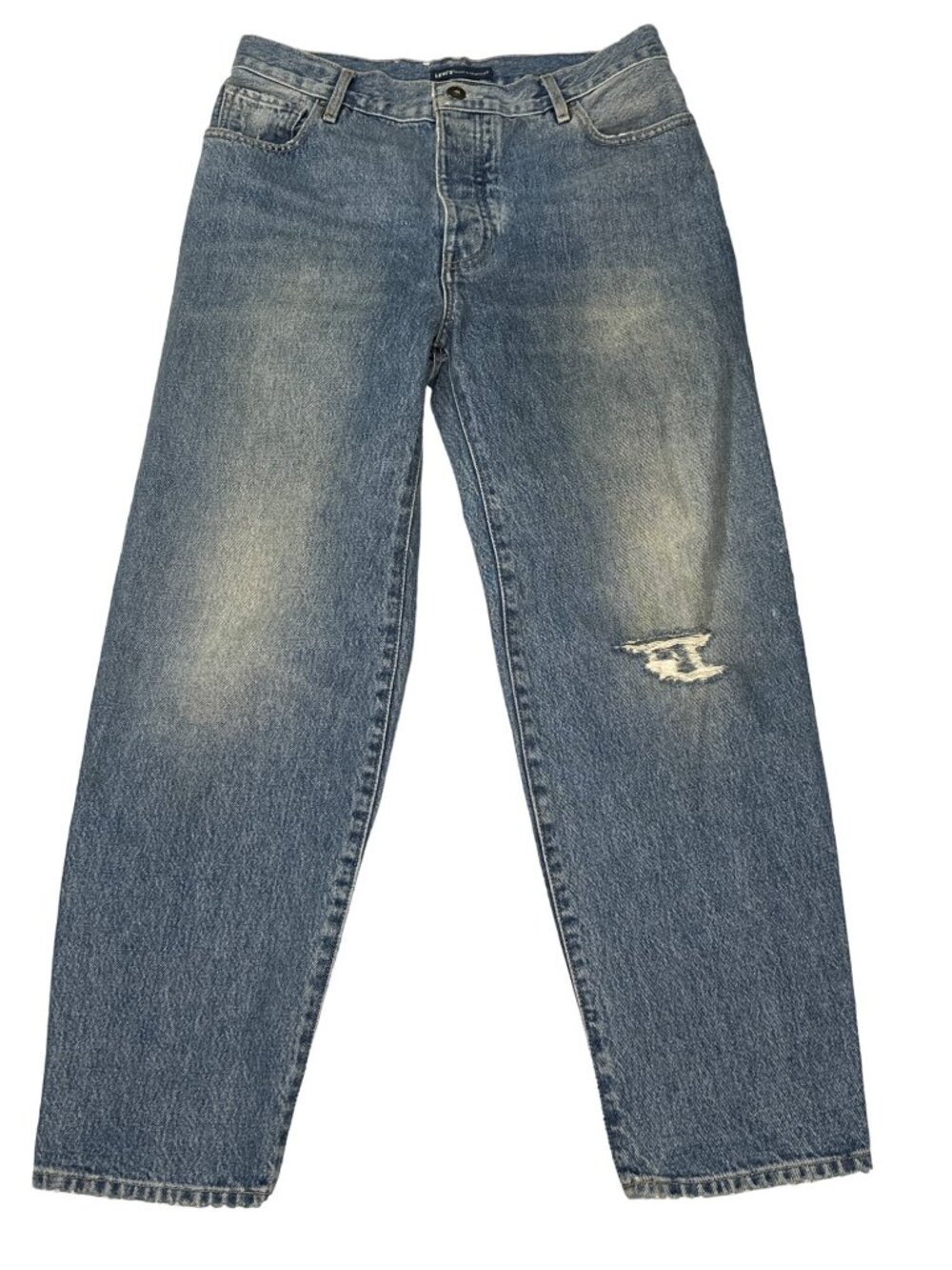 Levi's Made & Crafted Jane Crop Jeans Womens 27 High Rise Button Fly Distressed
